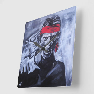 The Prisoner Painting by Alfred Fox Square Wall Clock