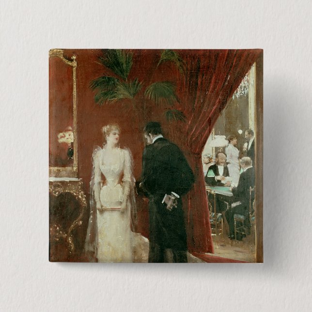 The Private Conversation, 1904 15 Cm Square Badge (Front)