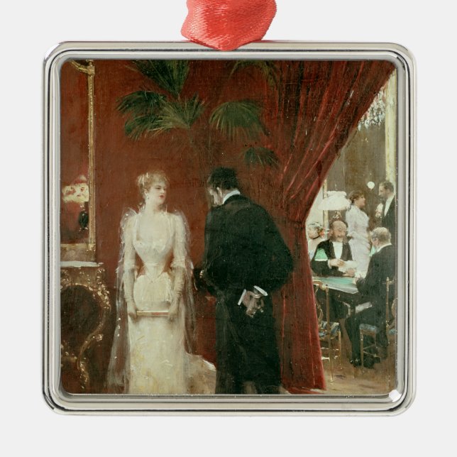 The Private Conversation, 1904 Metal Tree Decoration (Front)