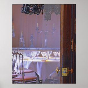 The private dining room with the black crystal poster