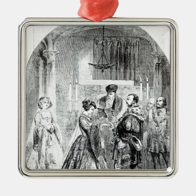 The Private Marriage of Anne Boleyn Metal Tree Decoration (Front)