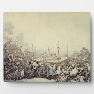 The Prize Fight, 1787 (pen, ink and w/c over graph Plaque
