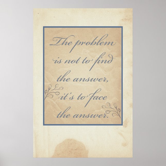 The problem is not... poster (Front)