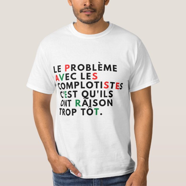The Problem with the Conspiracists T-Shirt (Front)