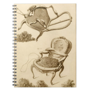 The process of upholstering a chair, from the 'Enc Notebook