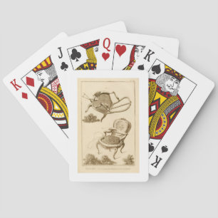 The process of upholstering a chair, from the 'Enc Playing Cards