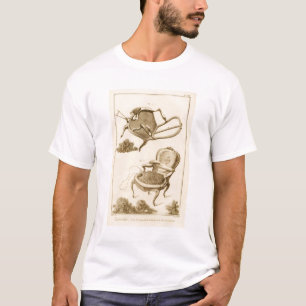 The process of upholstering a chair, from the 'Enc T-Shirt