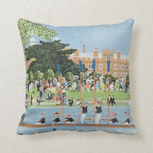 The Procession of Boats at Eton College Cushion