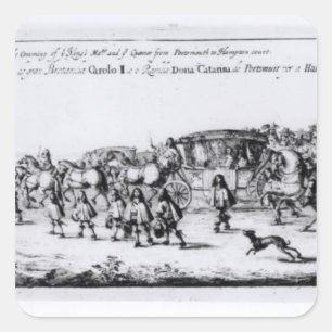 The Procession of Charles II Square Sticker