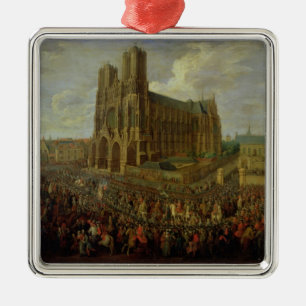 The procession of King Louis XV Metal Ornament