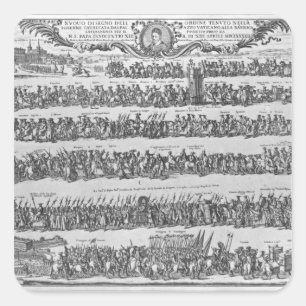 The Procession of Pope Innocent XII Square Sticker