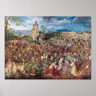 The Procession to Calvary, Pieter Bruegel Poster