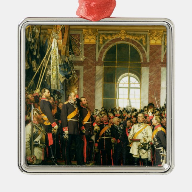 The Proclamation of Wilhelm as Kaiser Metal Ornament (Front)