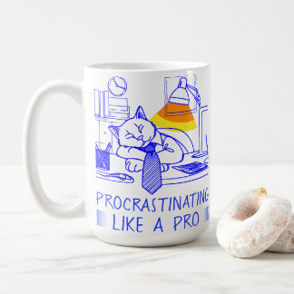 The Procrastinating like a pro (blue) Coffee Mug