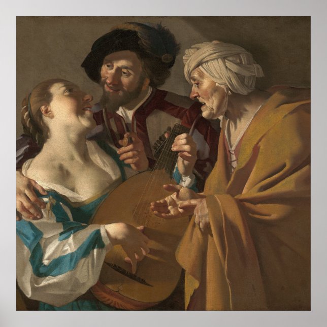 The Procuress (1622) — Dirck van Baburen Poster (Front)