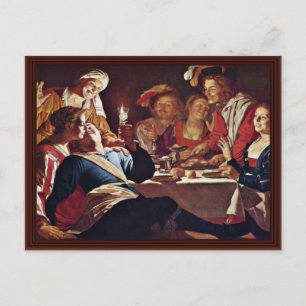 The Prodigal Son, By Honthorst Gerard Van Postcard