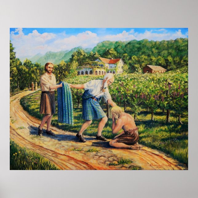 The Prodigal Son, forgiveness, vineyard, landscape Poster (Front)
