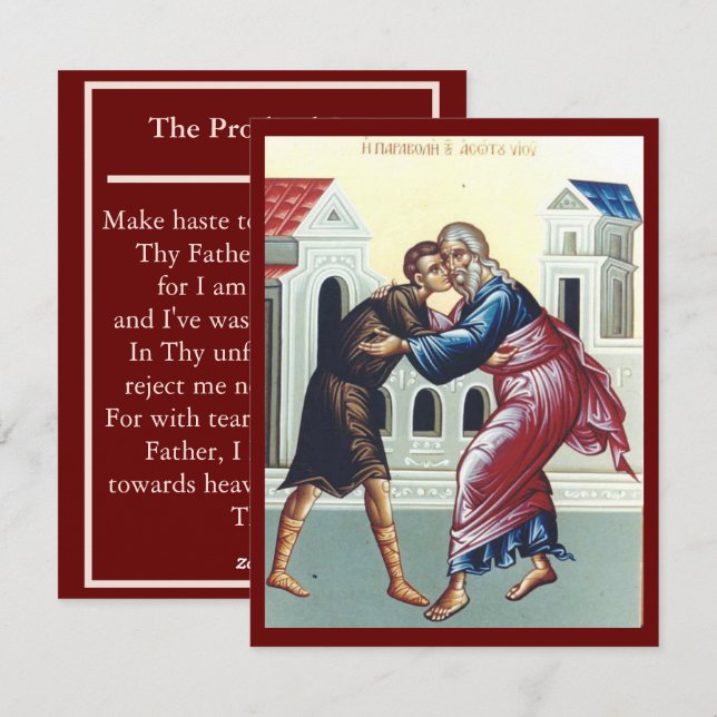 The Prodigal Son prayer card (Front/Back)