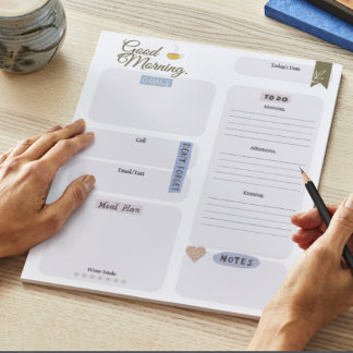 The Productive Morning Routine Daily Planner Notepad