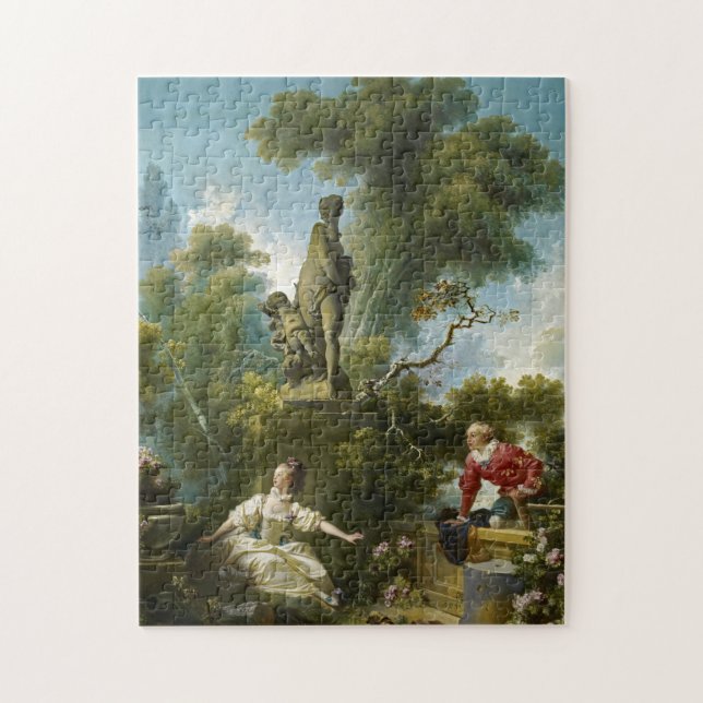 The Progress of Love, The Meeting by Fragonard Jigsaw Puzzle (Vertical)