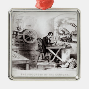 The Progress of the Century Metal Tree Decoration