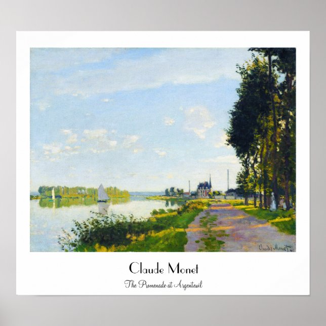 The Promenade at Argenteuil  Claude Monet Poster (Front)
