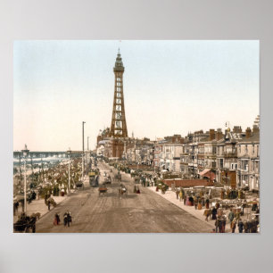The Promenade, Blackpool, England Poster
