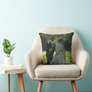 The Promenaders, aka The Strollers by Claude Monet Cushion