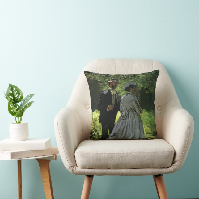 The Promenaders, aka The Strollers by Claude Monet Cushion (Chair)