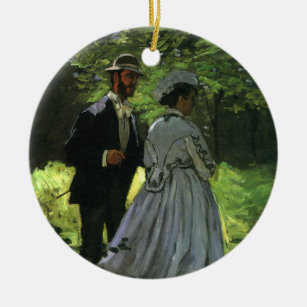The Promenaders (The Strollers) by Claude Monet Ceramic Ornament
