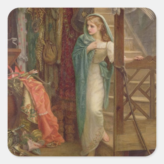 The Property Room, 1879 (oil on canvas) Square Sticker (Front)