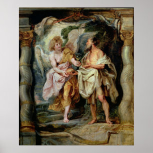 The Prophet Elijah and the Angel Poster