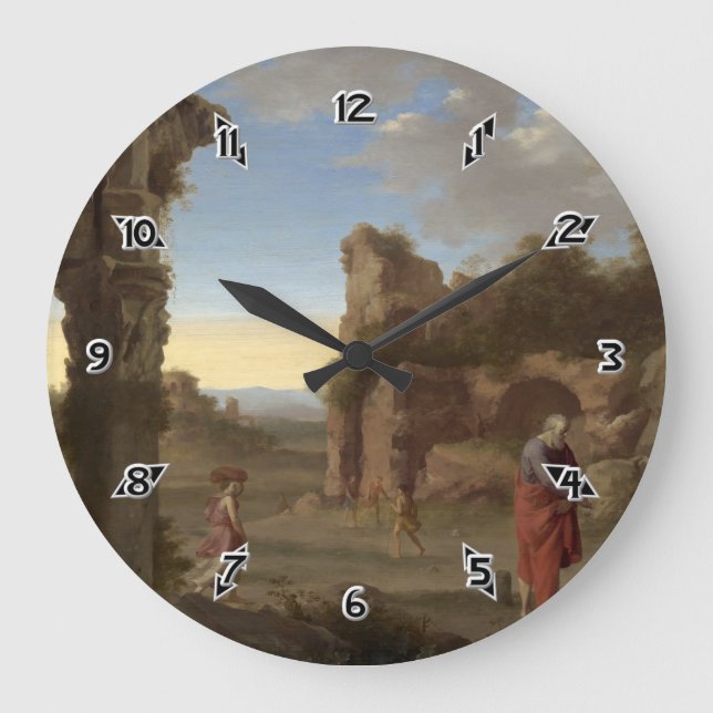 The Prophet Elijah and the Widow of Zarephath Large Clock (Front)
