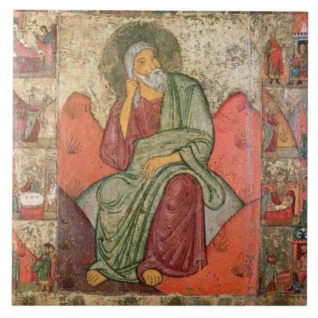 The Prophet Elijah, Pskov School (panel) Ceramic Tile (Front)