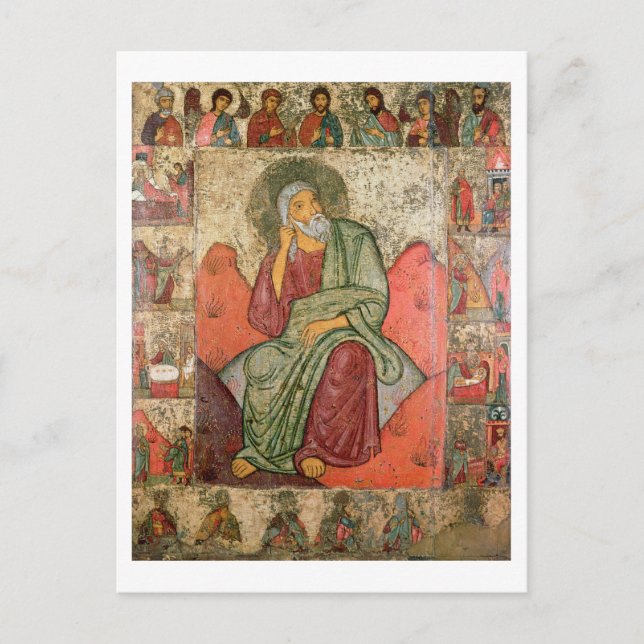 The Prophet Elijah, Pskov School (panel) Postcard (Front)