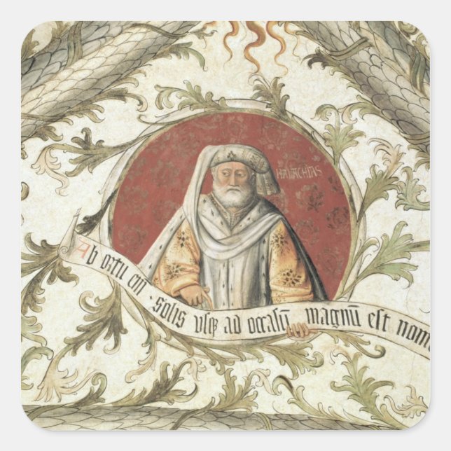 The Prophet Malachi, from the Loggia d'Annunciazio Square Sticker (Front)