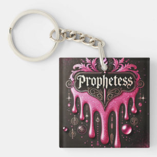 'The Prophetess' Acrylic Keychain: Clear Identity, Key Ring