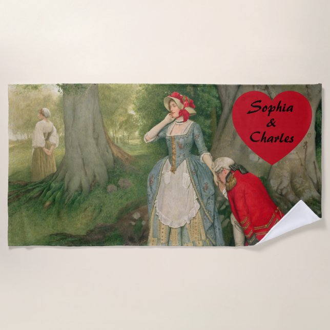 The Proposal by Sir James Dromgole Linton Beach Towel (Front)