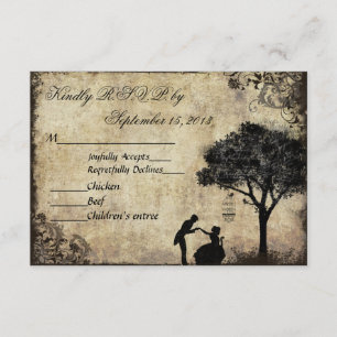 The Proposal Vintage Wedding RSVP Black