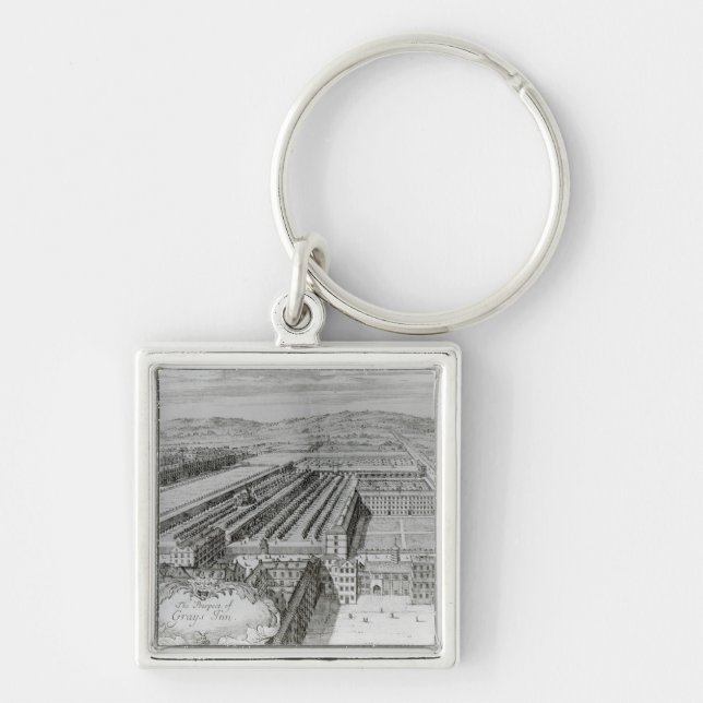 The Prospect of Greys Inn, 1720 Key Ring (Front)