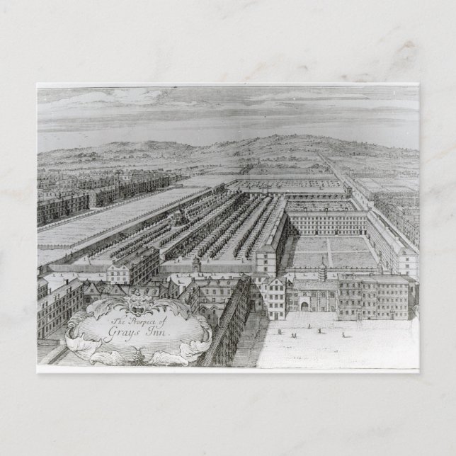 The Prospect of Greys Inn, 1720 Postcard (Front)
