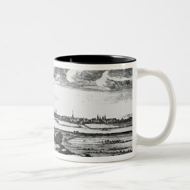 The Prospect of the Town of Glasgow Two-Tone Coffee Mug (Right)