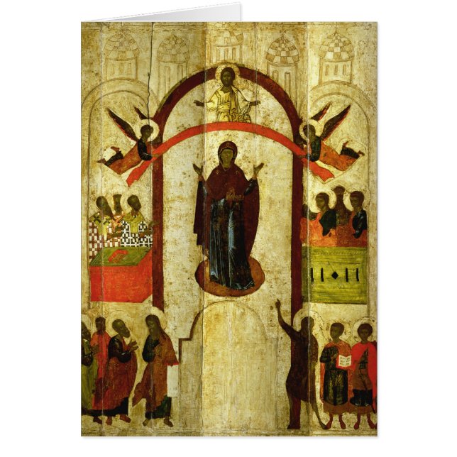 The Protection of the Theotokos  Russian icon (Front)