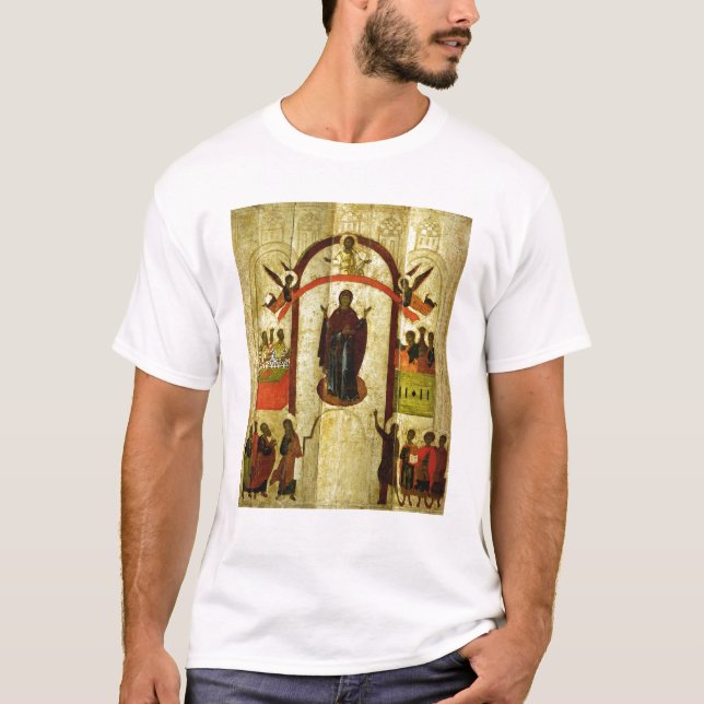 The Protection of the Theotokos  Russian icon T-Shirt (Front)