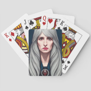 The Protector Elder Witch Fantasy art Painting Playing Cards