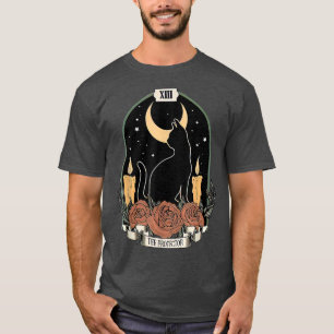 The Protector Tarot Card Crescent Moon Black Cat o T-Shirt