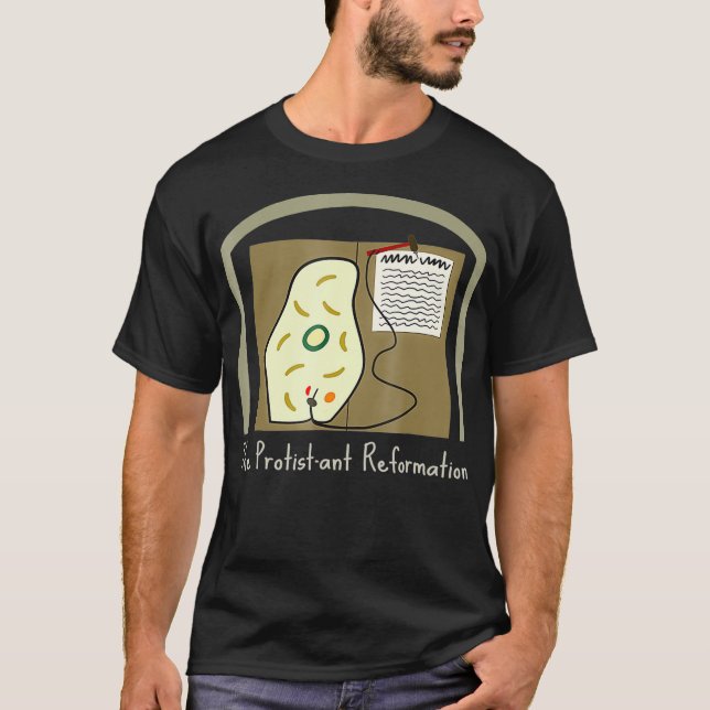 The Protistant Reformation Funny Microbiology  T-Shirt (Front)