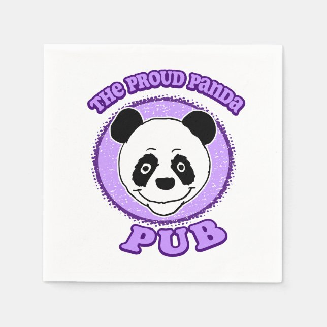 The Proud Panda Pub Napkin (Front)