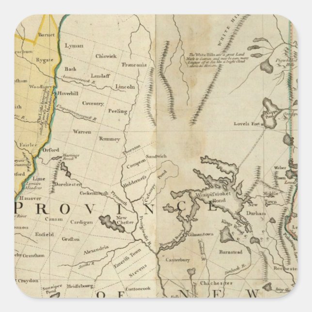 The Provinces of Massachusetts Bay Square Sticker (Front)