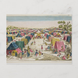 The Prussian Army Camp, Drawn from Life on the Fie Postcard